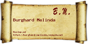 Burghard Melinda névjegykártya